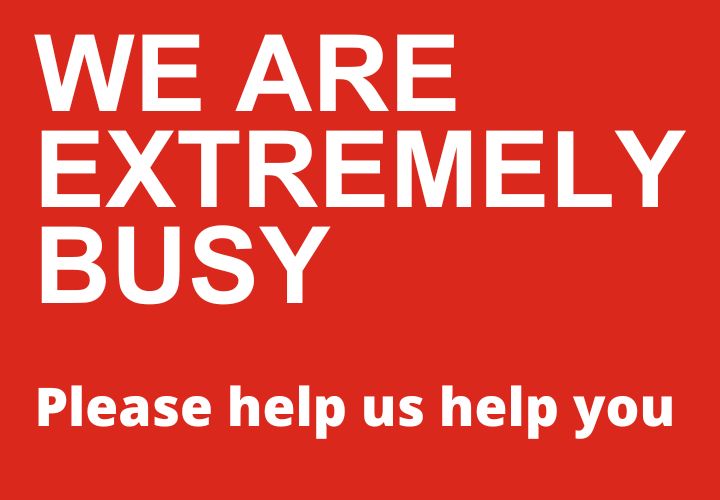We are experiencing severe pressure across our services - please help us help you