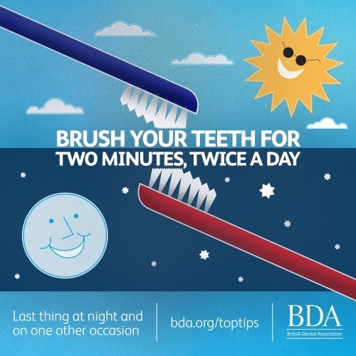 Brush your teeth twice a day